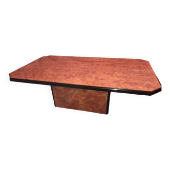 Burl walnut coffee table