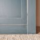 Armoire type parisienne haute étroite – Bleu Paon & Intérieur crème