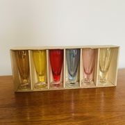 Ensemble de 6 verres colorés Fains