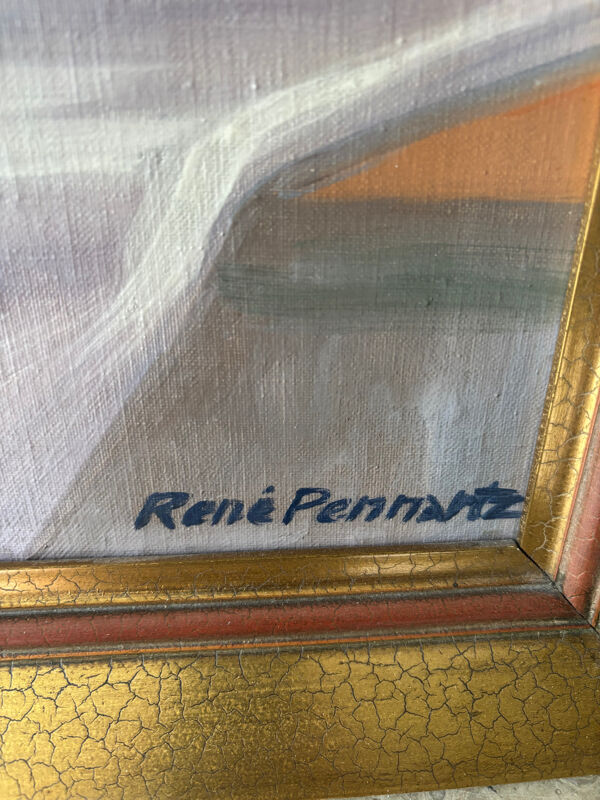 Bouquet de fleurs signé