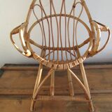 Rattan children's chair, shell shape