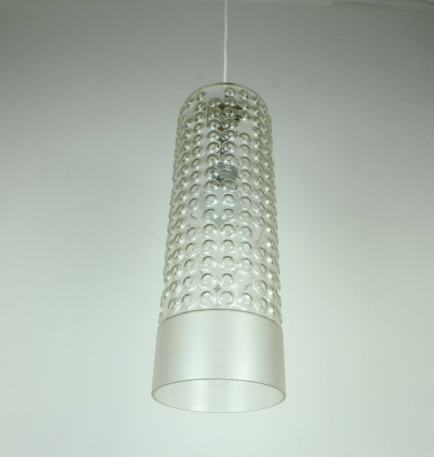 Cylindrical staff lamps pendant light bubble glass etched glass design rolf krueger 1967