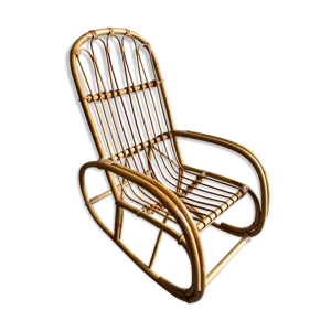 rocking-chair en rotin