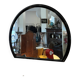 Large black lacquered mirror in 80s style