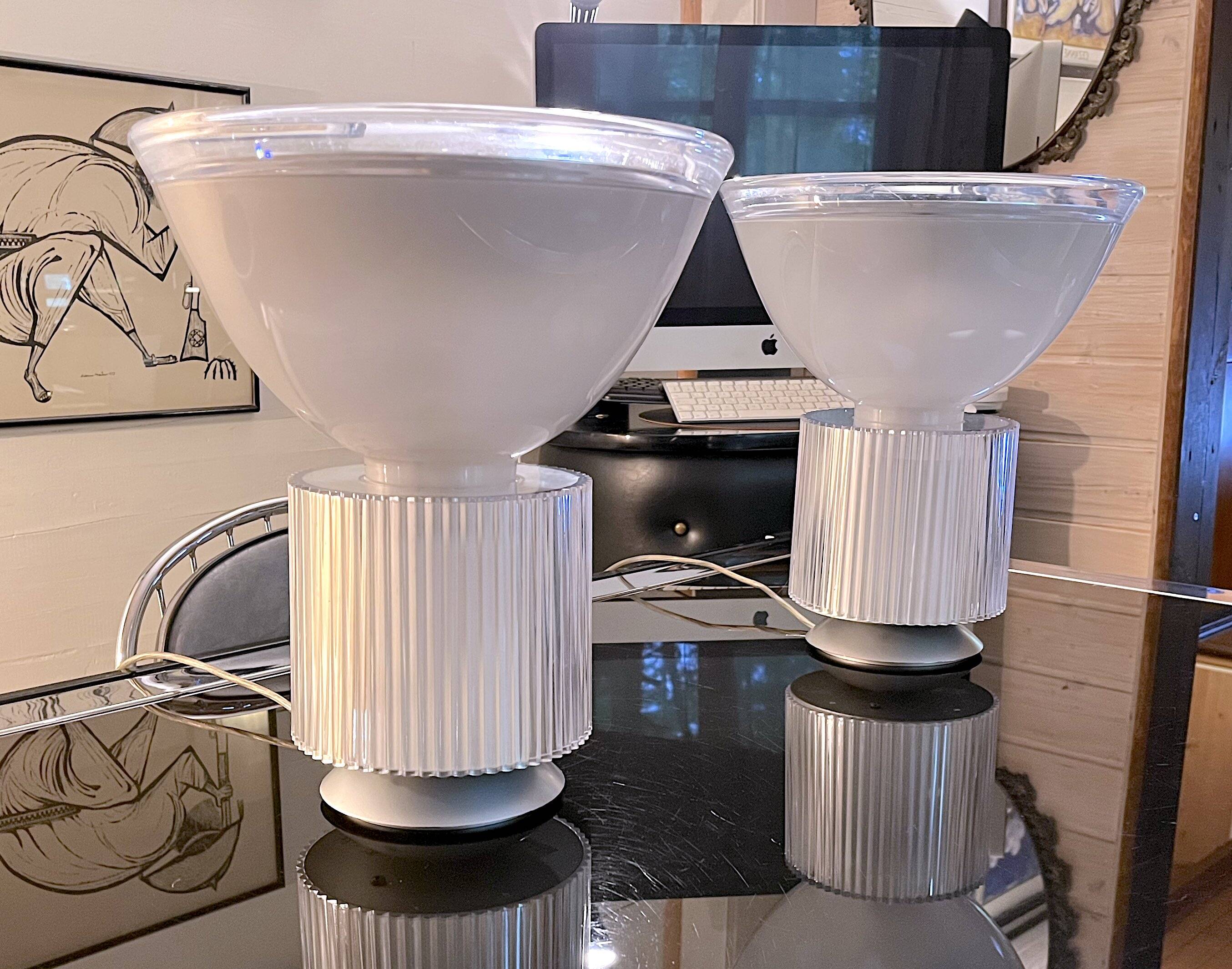 Iguzzini by Massimo Vignelli, table lamp, lucite metal, Italy 1980