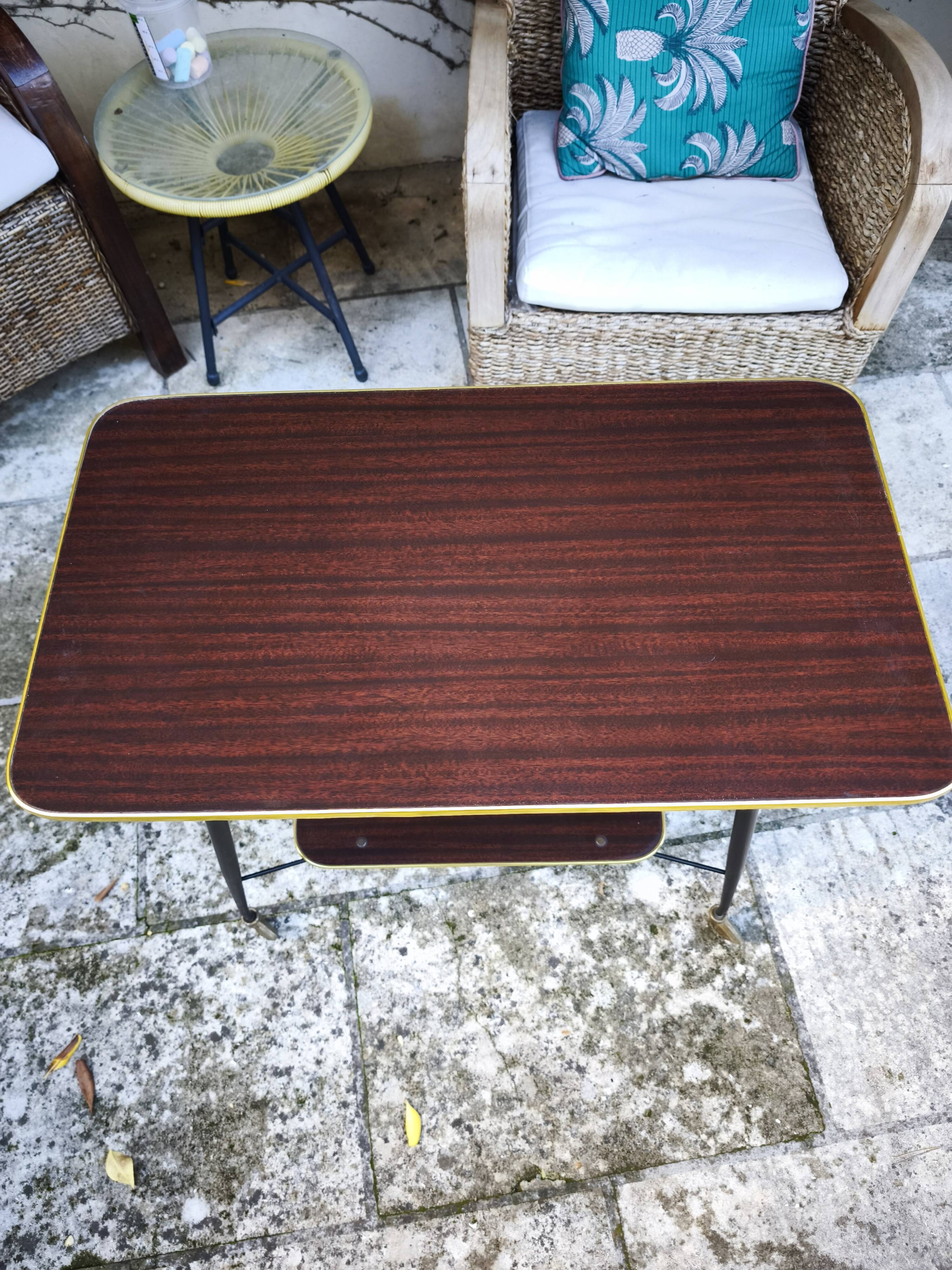 Rare vintage 60's / 70's side table - Retro industrial design