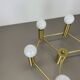 Brass Italian Stilnovo Style Atomic Space Age Ceiling Light Sconces, Italy