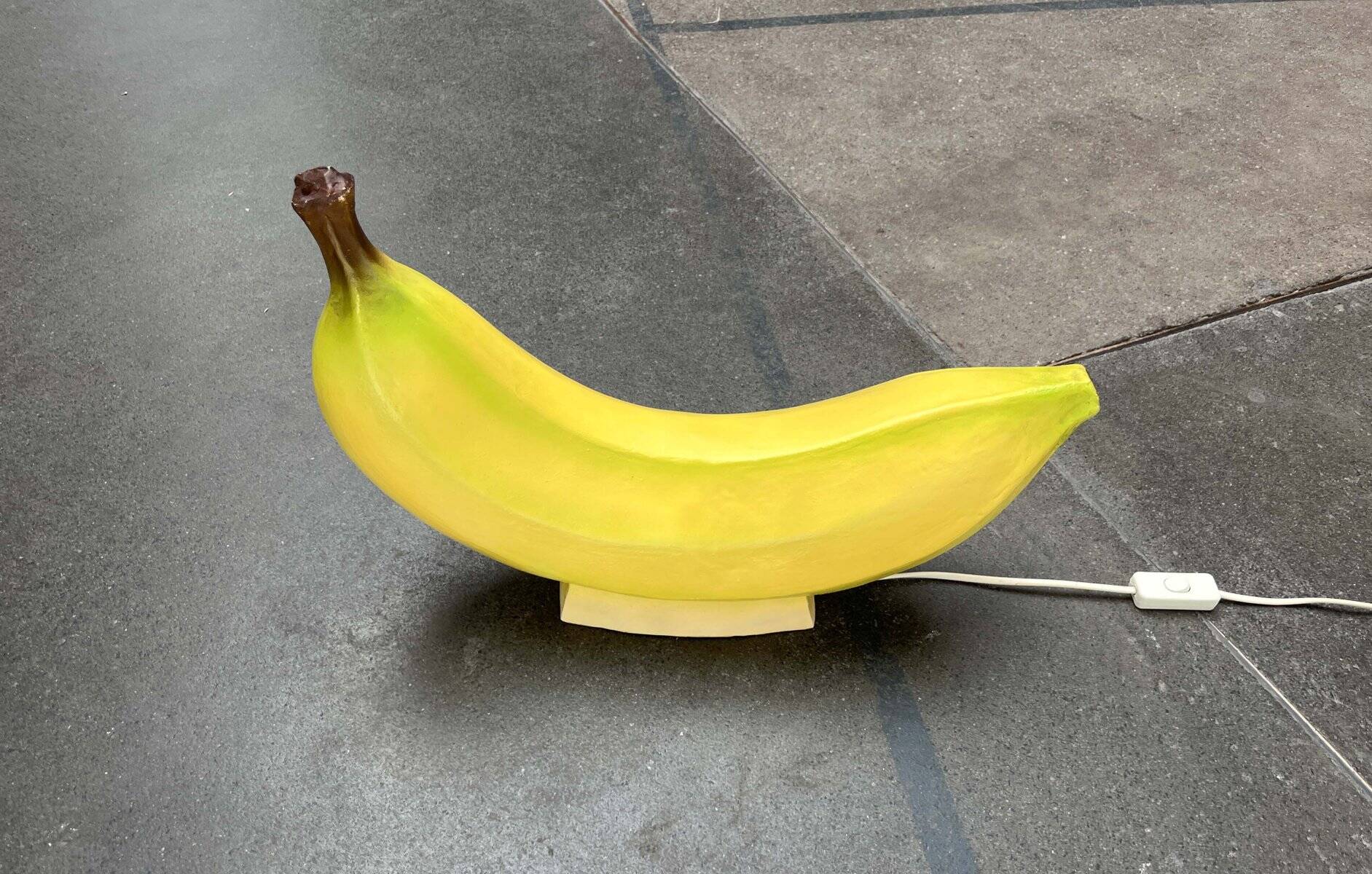 Postmodern banana floor lamp by Heico, 1980s.