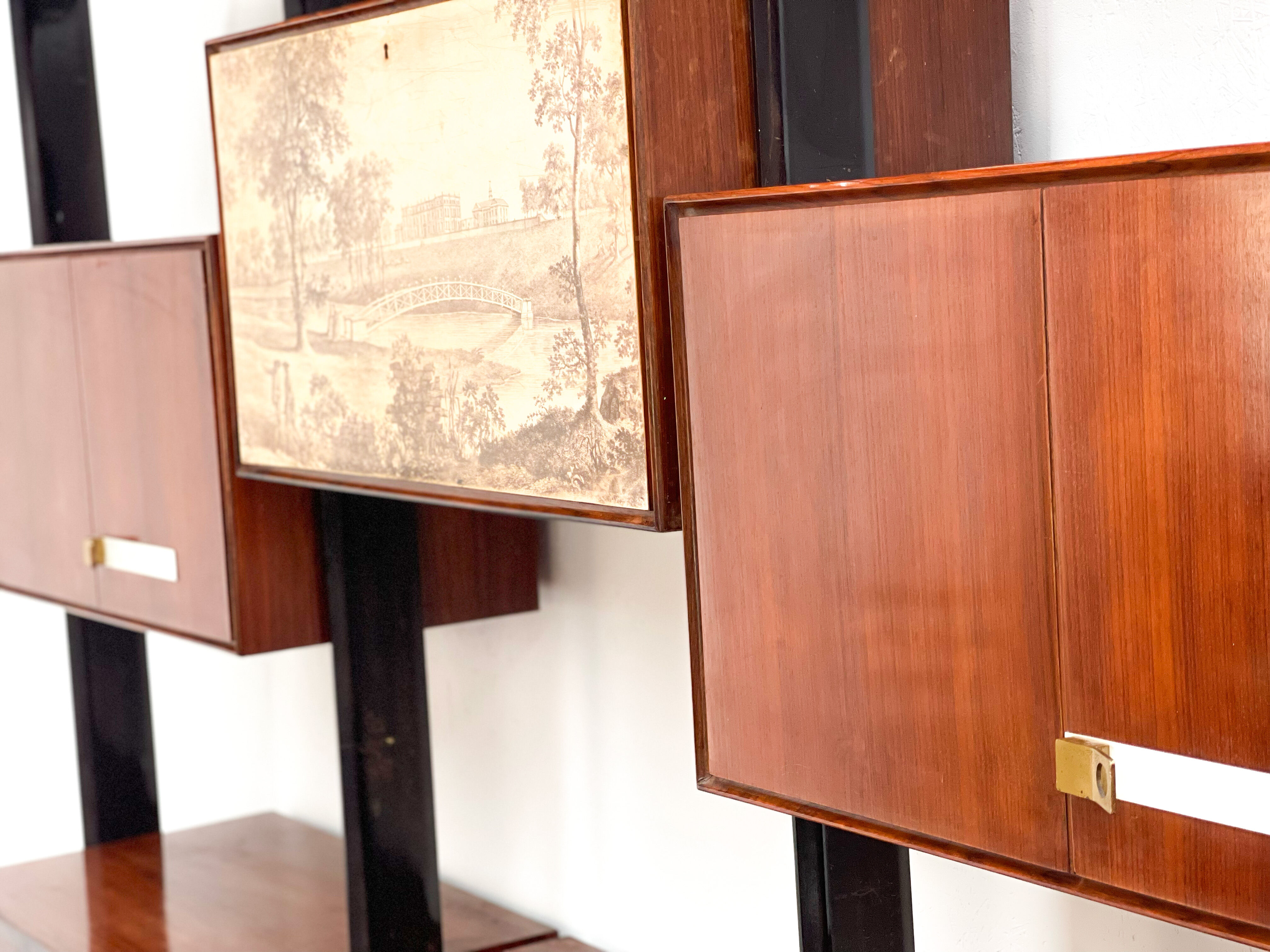 Mid centuryitalian free standing wall unit, 1960s