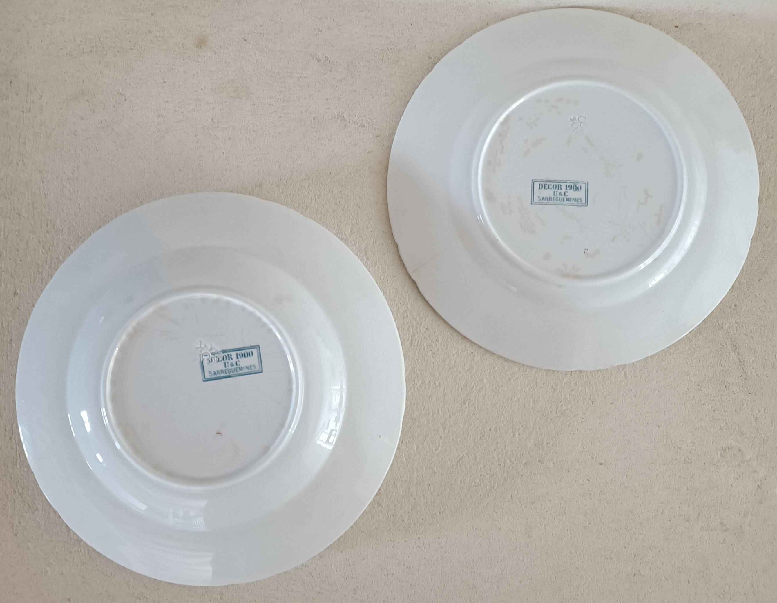 4 plates Sarreguemines 1900