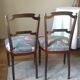 Pair of antique bedroom chairs sitting fabric