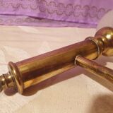 Paire d'appliques laiton et opaline design vintage