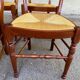4 solid wood Louis Philippe chairs in dark cherry