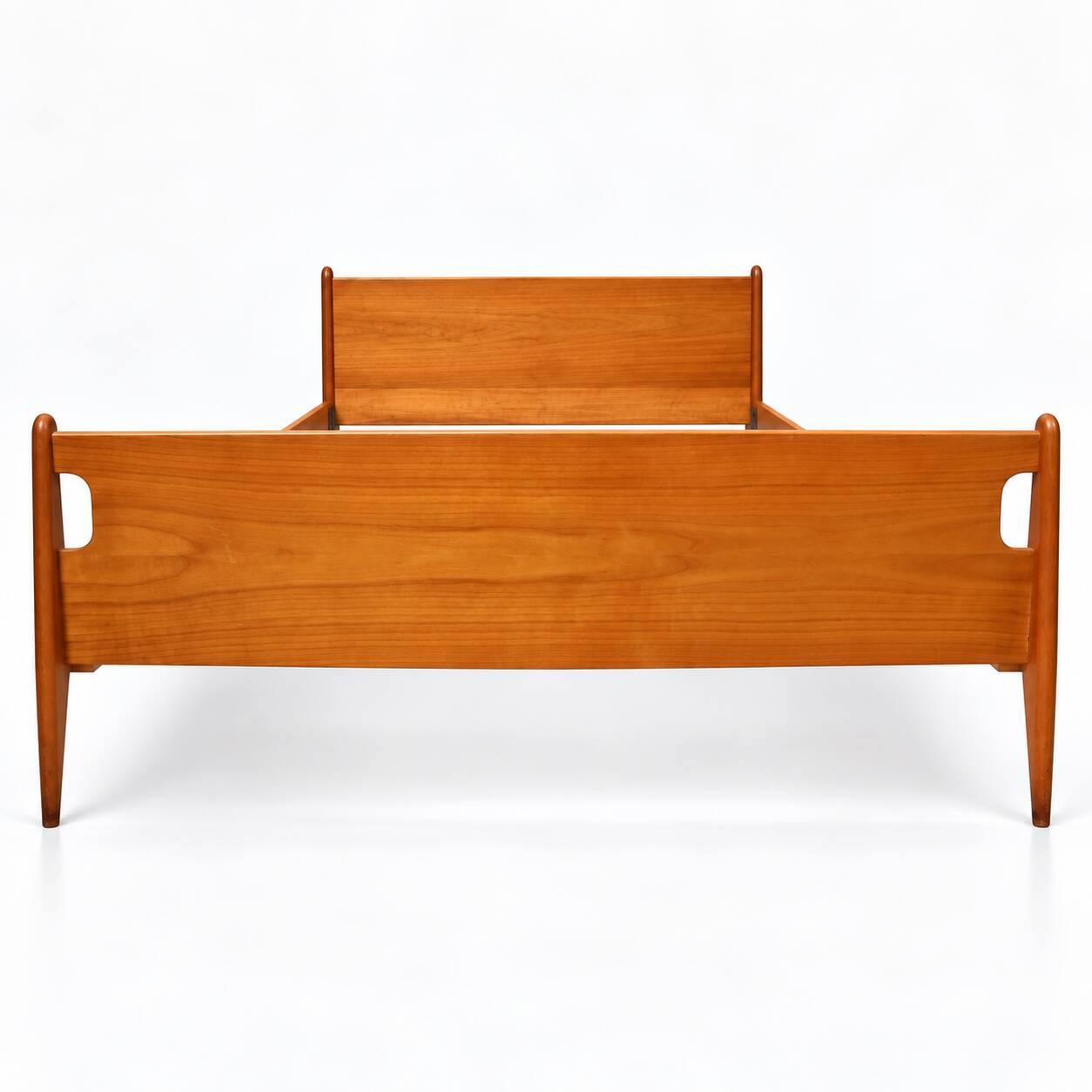 Vintage double bed – wooden bed frame from the 60s