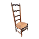Chaise basse paillee dite chauffeuse