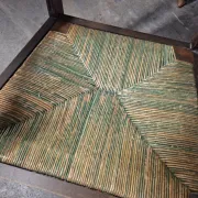 Brutalist pair of rustic turned wooden armchairs from the 1950s.