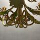 Italian Florentine Tole and Ceramic Flower Chandelier, 1950s