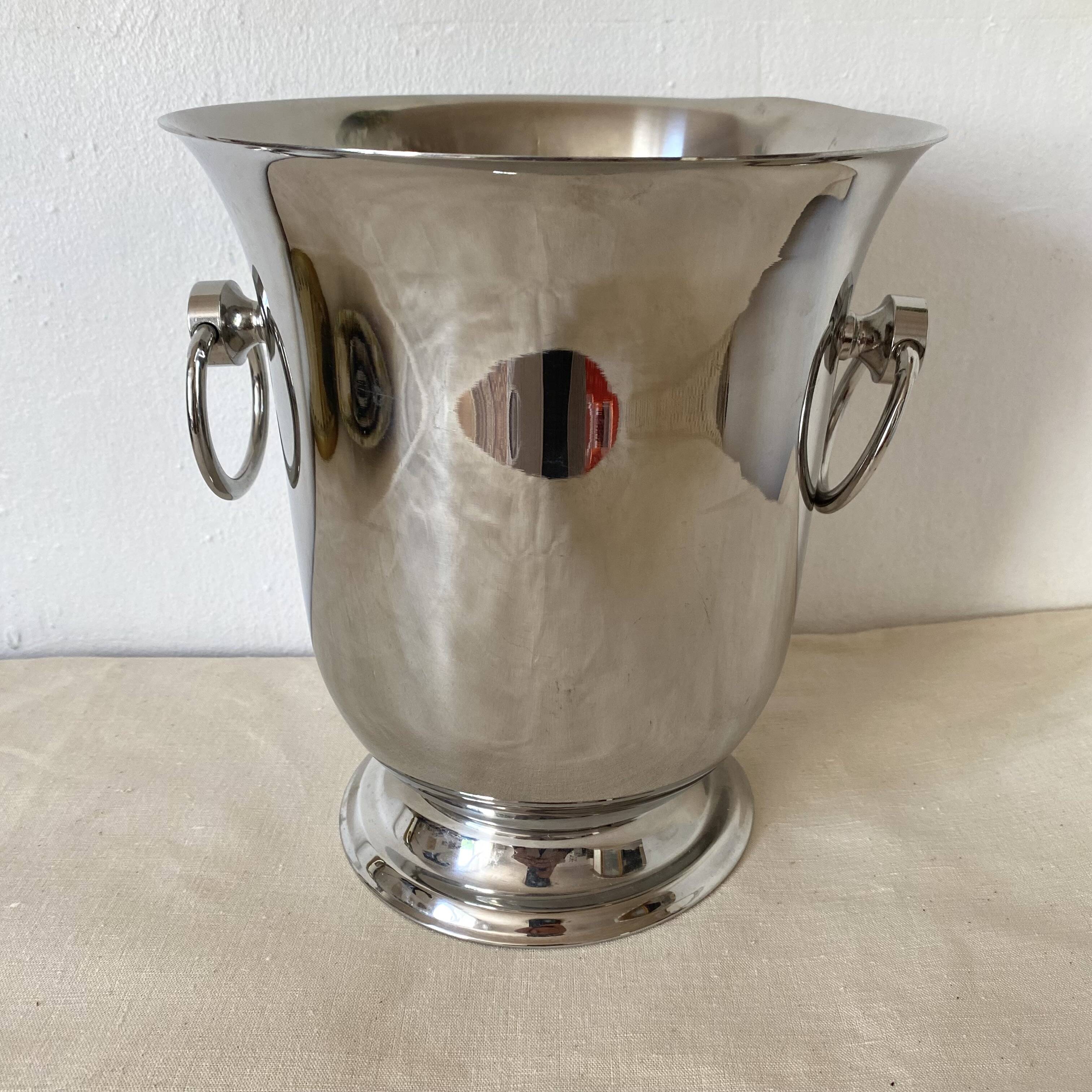 Guy Degrennes stainless steel champagne bucket
