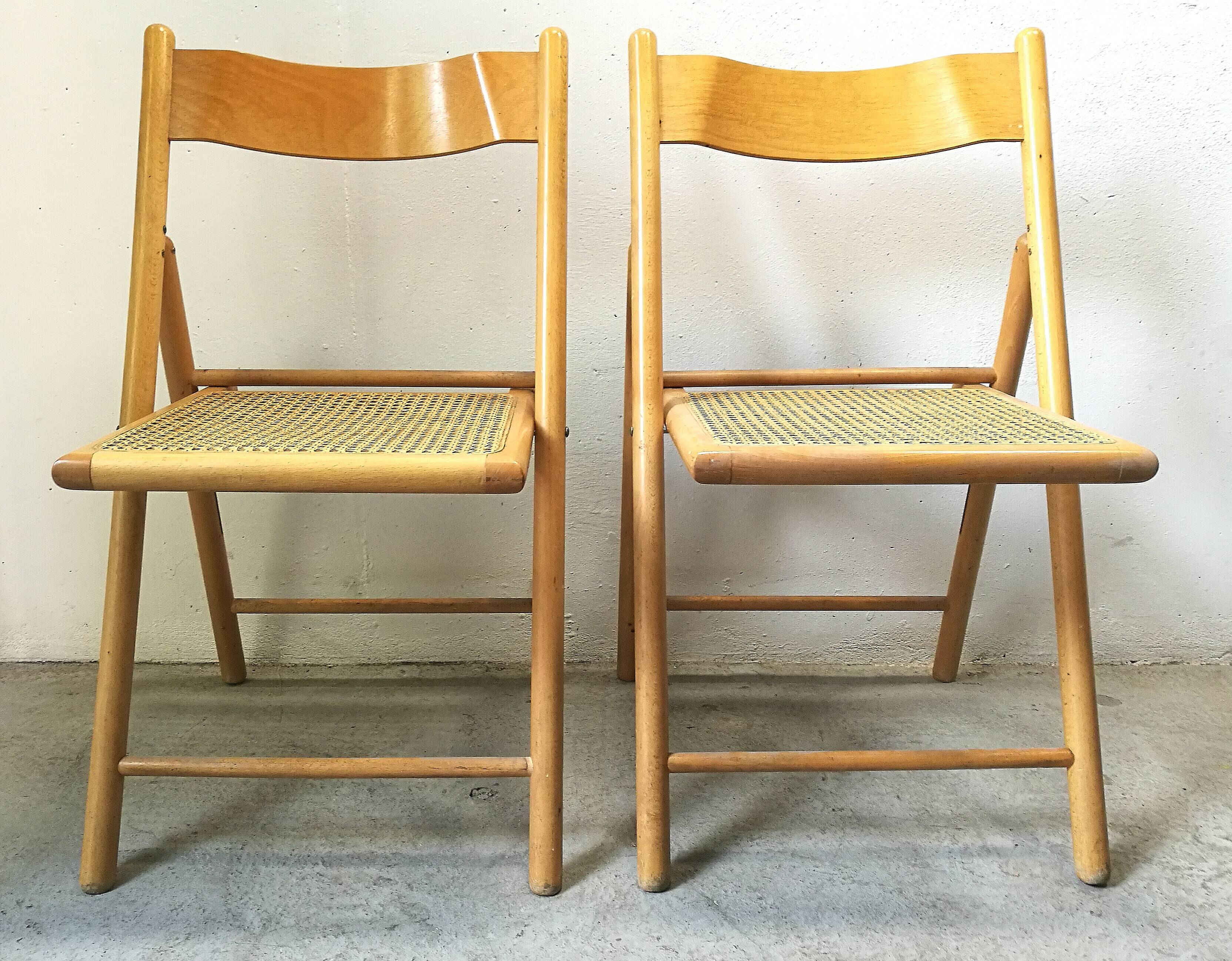 Pair of folding chairs year 80s