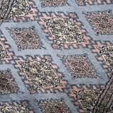 Tapis coureur vintage ouzbek Bukhara fait main en laine – 75 x 244 cm