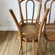 Set of 4 cane chairs in bentwood and honey-coloured cane thonet early 20th century