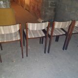 Denmark, 1980, set of 4 curly wool chairs