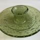 Biot candle holder in lime green bubbled glass 1970