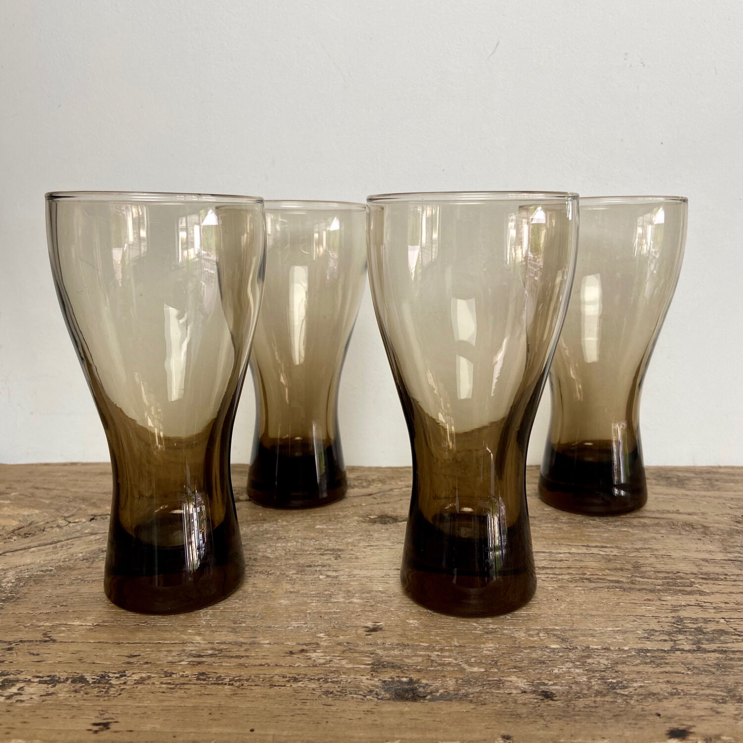 6 LUMINARC smoked glasses