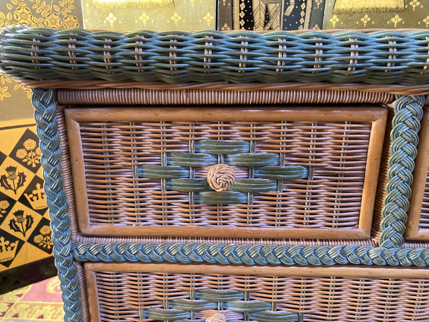 Rattan chest of drawers