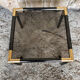 Coffee table tube metal black & gold vintage