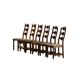 Set of 6 Henning Kjærnulf Oak Dining Chairs with Hessian Upholstery, Denmar