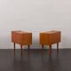 Pair of Danish vintage teak nightstands with 2 drawers, 1960s