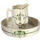 Toilet service, bowl/basin and antique jug, Badonvillier earthenware
