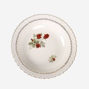 Large dish, salad bowl st. amand, red roses