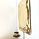 Vintage Scandinavian Brass Wall Candle holder Sconce height 29cm
