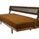 Mid-century daybed with removable backrest in oak 50's design