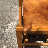 Leather and wood chairs