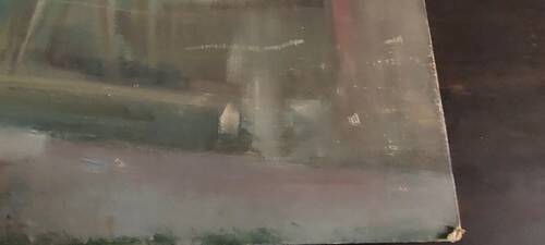 Peinture à l'huile sur carton toilé, vue de Florence, première moitié du XXe siècle