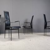 Vintage S44 dining chairs by Giancarlo Vegni for Fasem, set of 4, 1980s