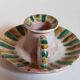 Duo of 50s ceramic hand candle holders