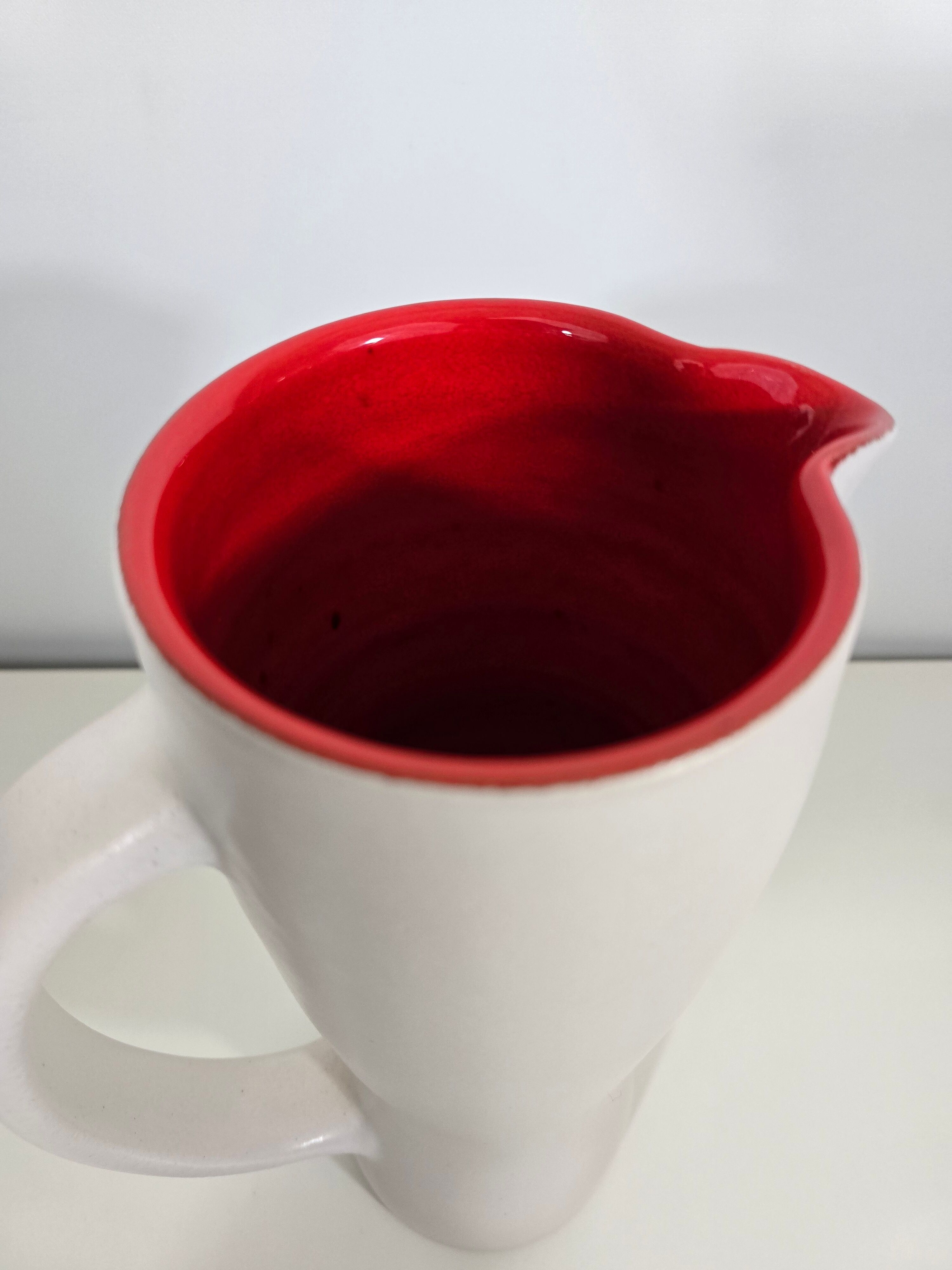 Jug and 12 ceramic cups model 1059 by Pol Chambost from around 1950.