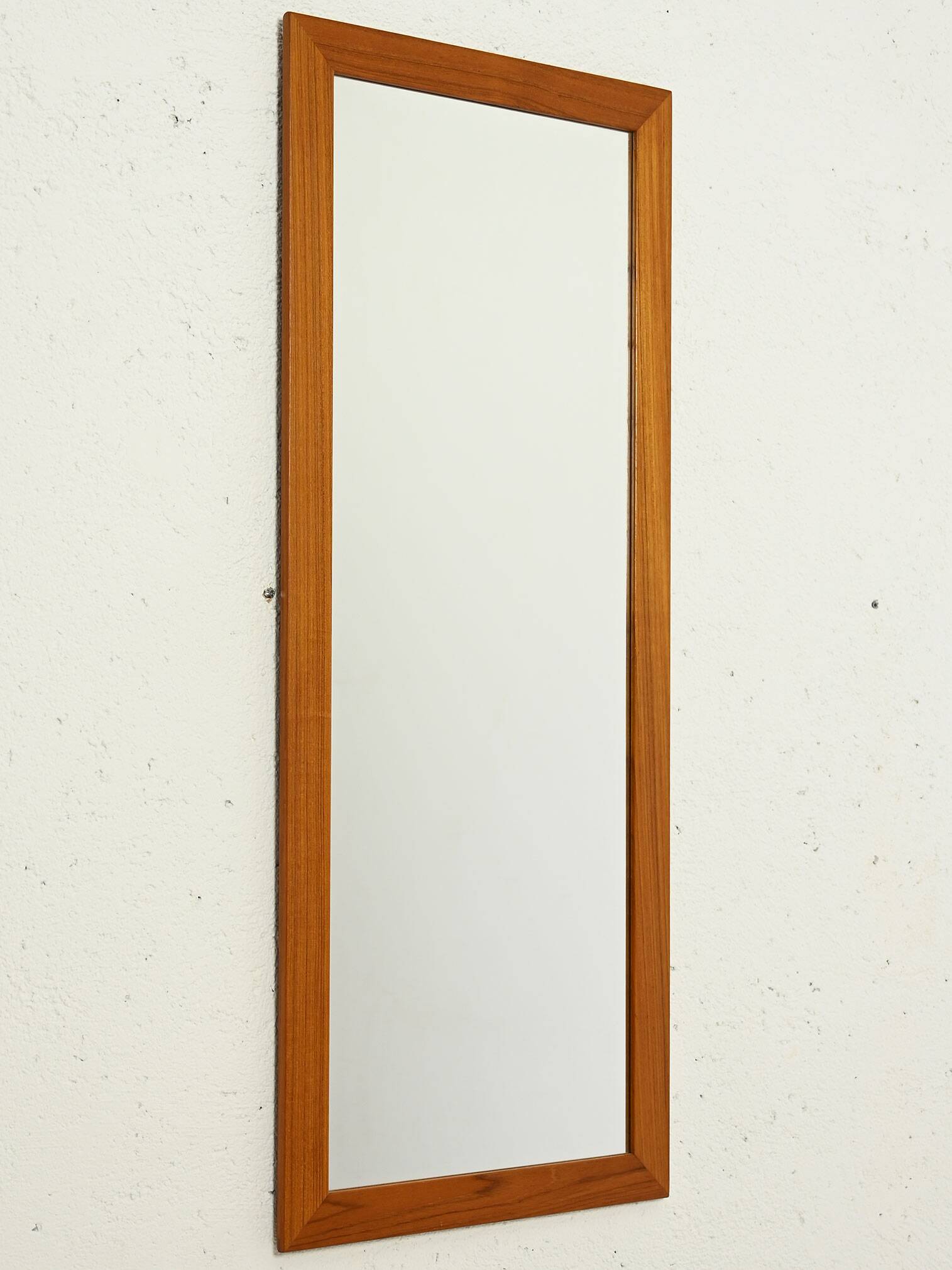 Teak framed mirror