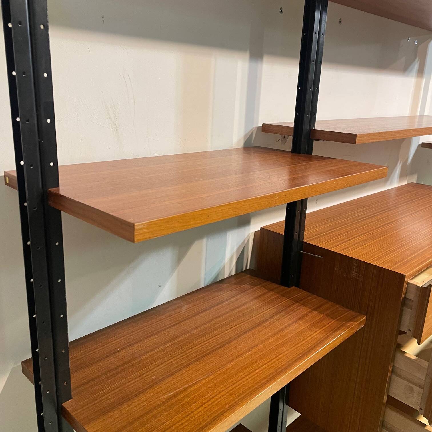 Wall Library or Floor/Ceiling in Light Walnut