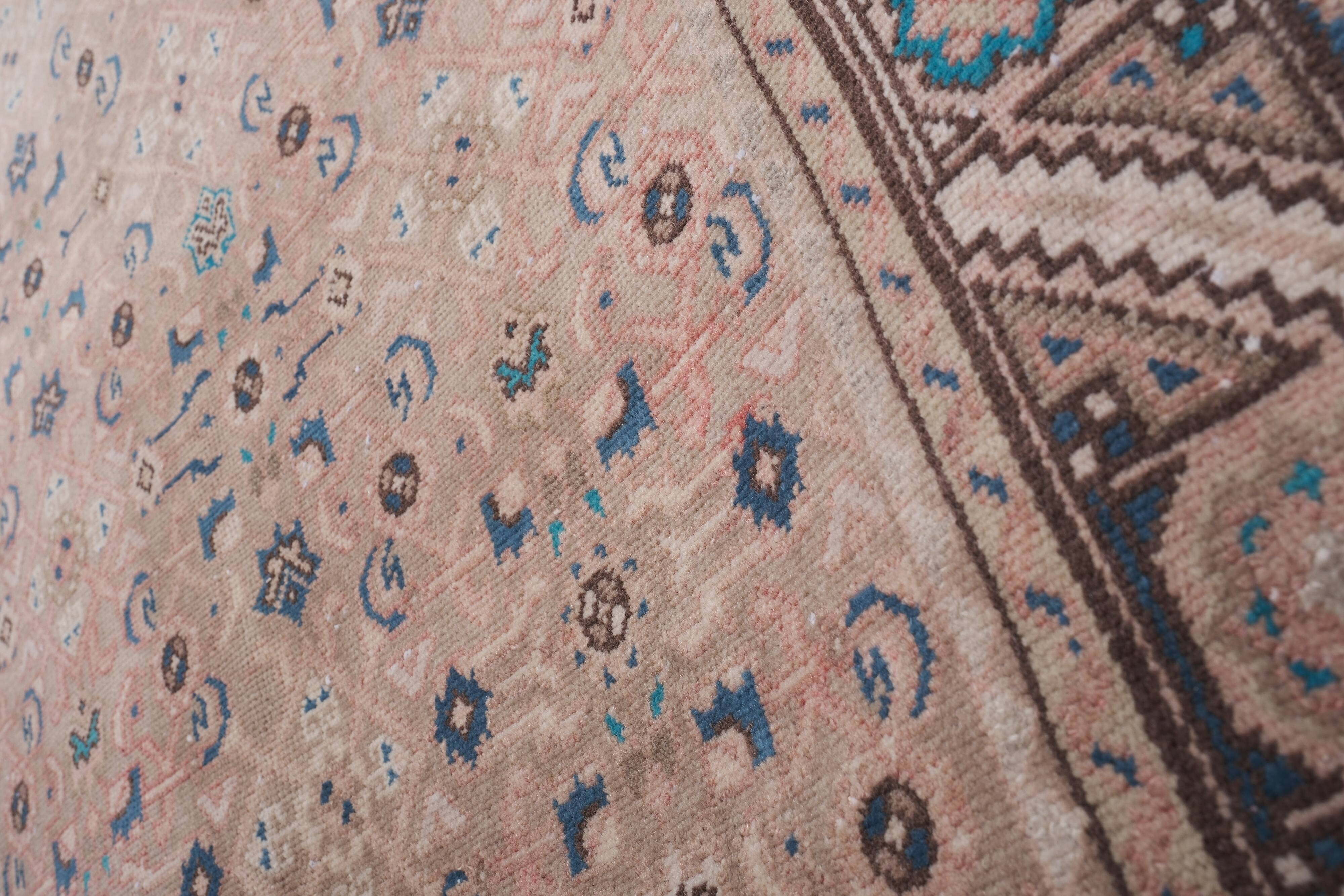 Vintage Turkish Oushak Handwoven Rug 97x417 cm