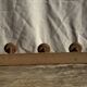 Large vintage wooden coat rack with 6 bamboo effect hooks L79