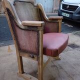 Theater armchair late 19th, early 20th in its original condition.