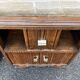 Pair of antique oak bedside tables - Art Deco style with tops