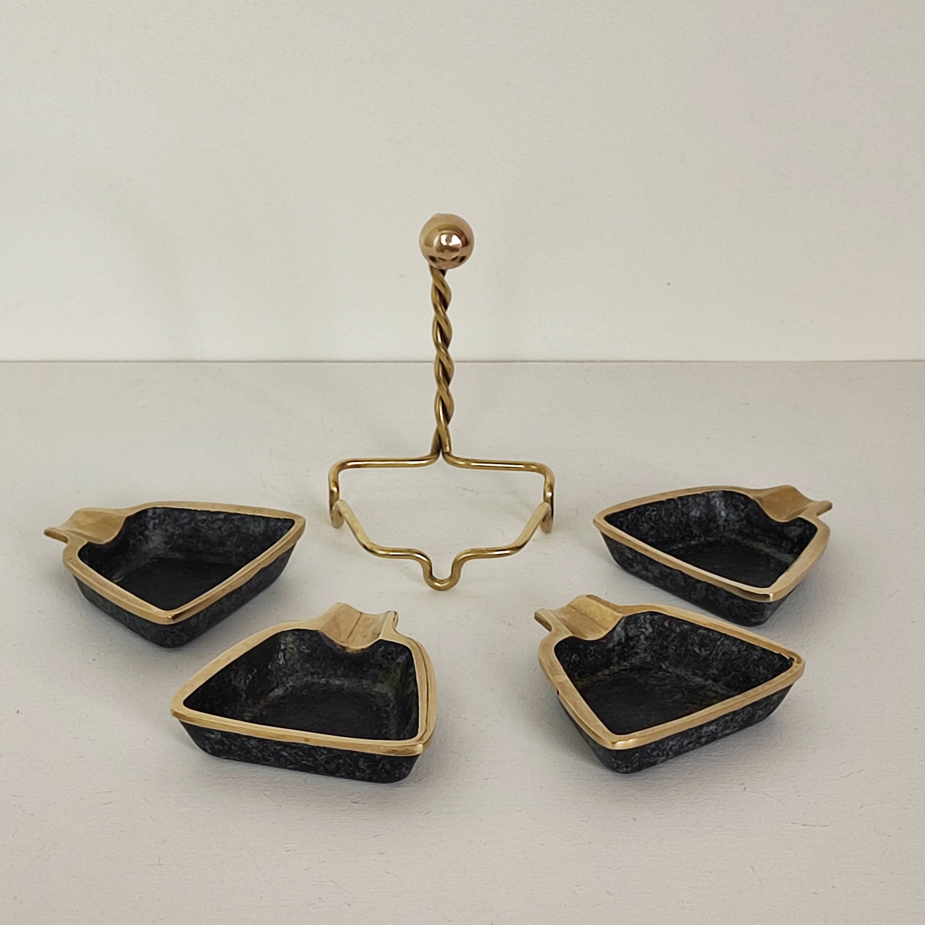 Cendriers empilables années 50