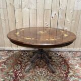 Table à manger - Guéridon basculant en marqueterie de style Napoléon III