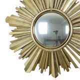 Golden Sun Mirror Sunburst Butler Convex Mirror 37cm